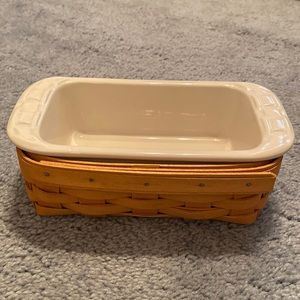 Longaberger dish with basket
